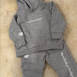 New York or Nowhere Kids Gray Hoodie and Pants Set